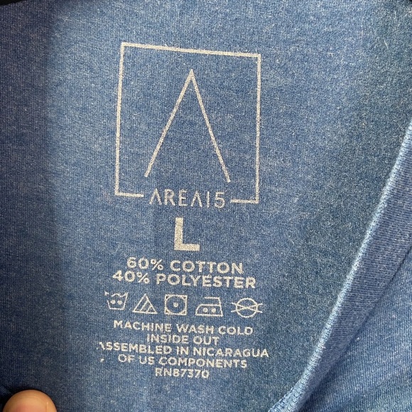 Area 15 | Short Sleeve Blue Shirt Size L - Picture 4 of 8